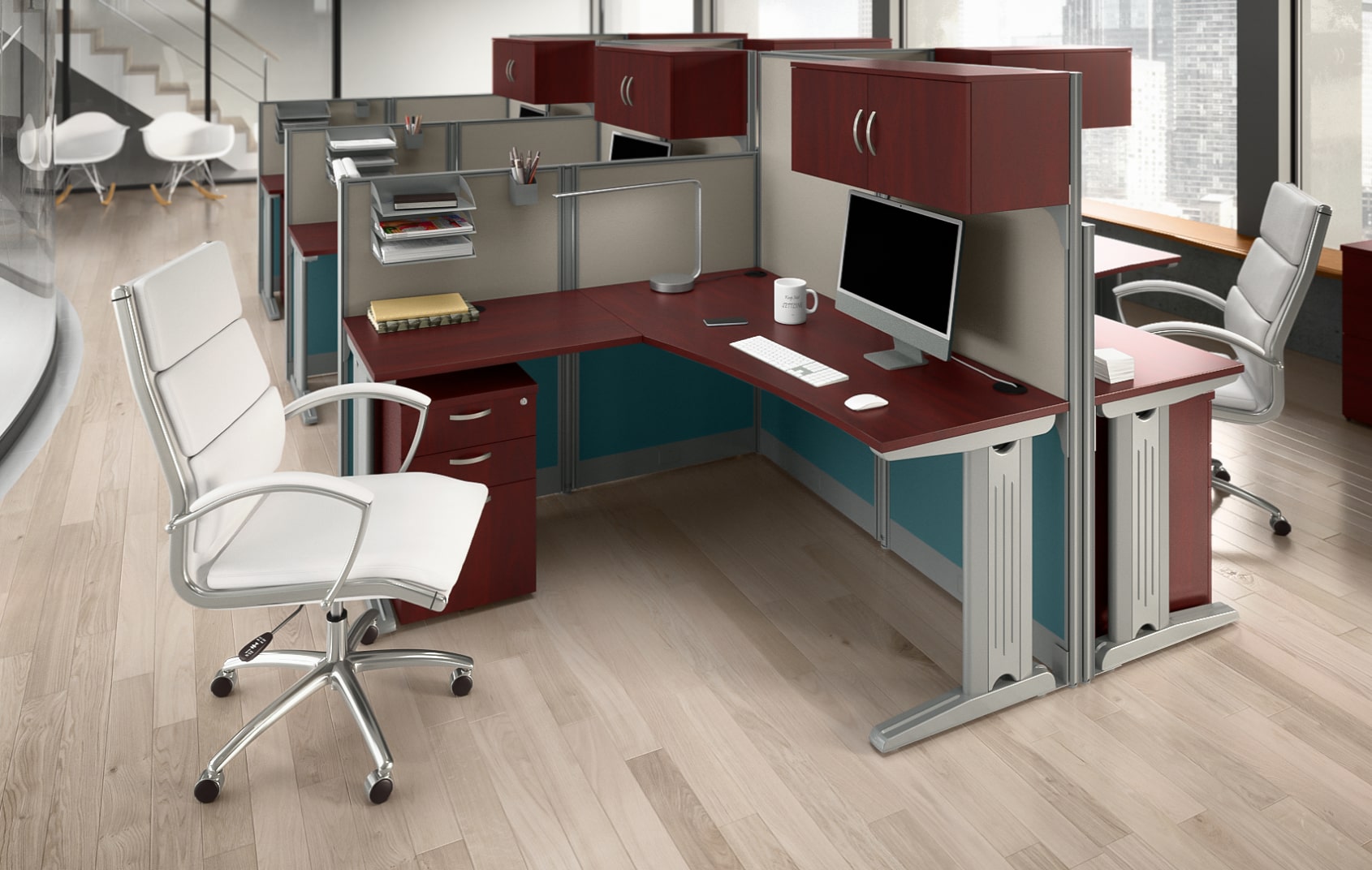 4-Person Office Cubicles