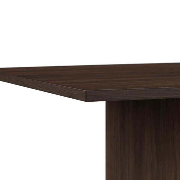 Shop Bush Furniture for you 120W x 48D Boat Shaped Conference Table with Wood Base 08 99TB12048BWK  color black walnut