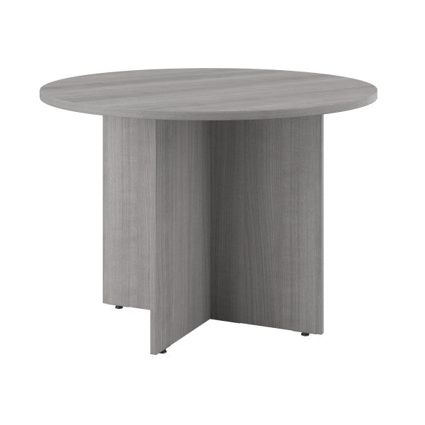 Shop Bush Furniture for you 42W Round Conference Table with Wood Base 02 99TB42RPG  color platinum gray