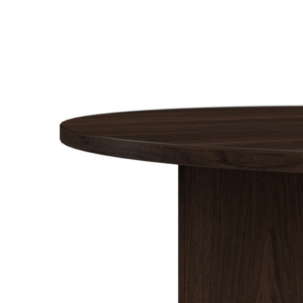 Shop Bush Furniture for you 42W Round Conference Table with Wood Base 07 99TB42RBW  color black walnut