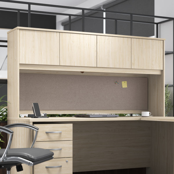 Shop Bush Furniture for you 69W x 16H Acoustic Tackboard 01 AC99895-03  color warm beige