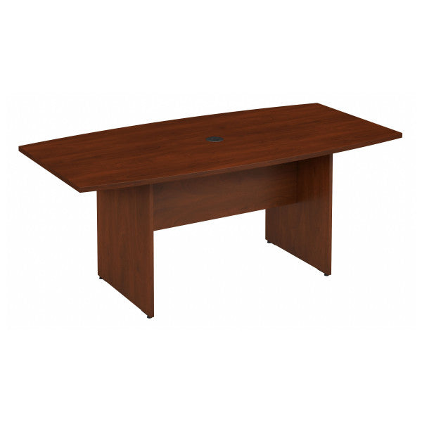 Shop Bush Furniture for you 72W x 36D Boat Shaped Conference Table with Wood Base 02 99TB7236HC  color hansen cherry