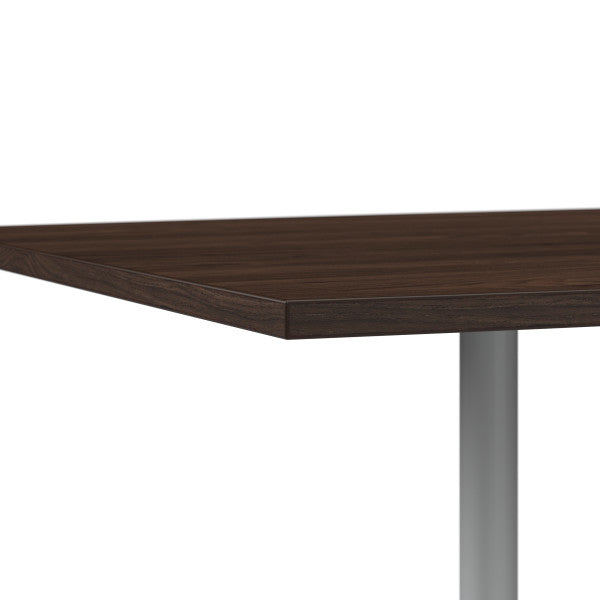 Shop Bush Furniture for you 96W x 42D Boat Shaped Conference Table with Metal Base 08 99TBM96BWSVK  color black walnut