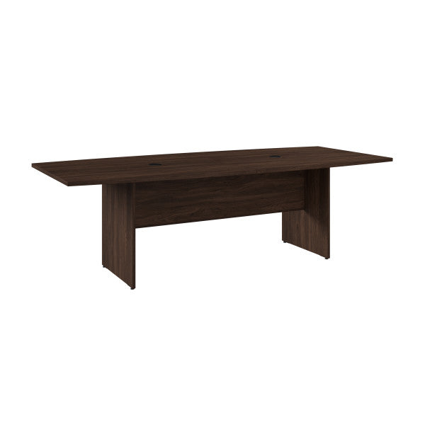 Shop Bush Furniture for you 96W x 42D Boat Shaped Conference Table with Wood Base 02 99TB9642BWK  color black walnut