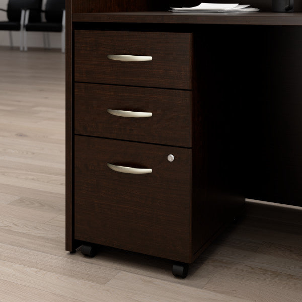 Shop Bush Furniture for you Arrive 3 Drawer Mobile File Cabinet - Assembled 01 ARF116MR-Z  color mocha cherry