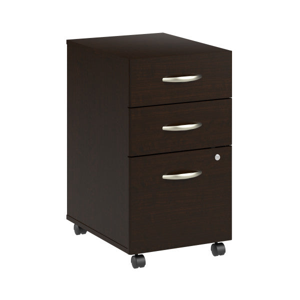 Shop Bush Furniture for you Arrive 3 Drawer Mobile File Cabinet - Assembled 02 ARF116MR-Z  color mocha cherry