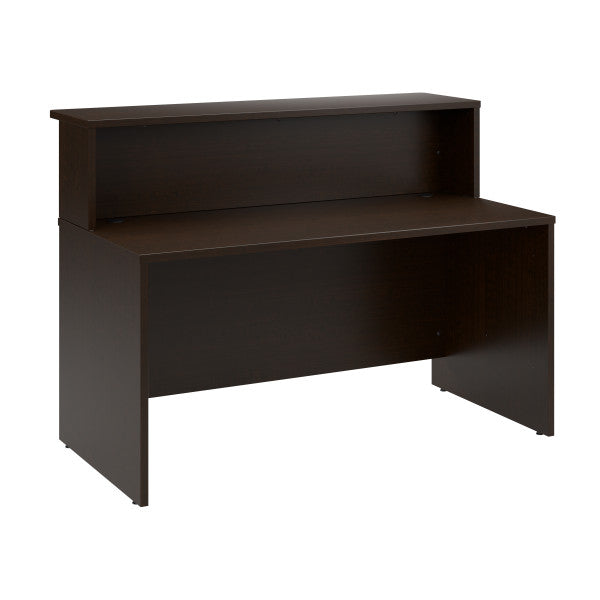 Shop Bush Furniture for you Arrive 60W x 30D Reception Desk with Shelf 02 ARV001MR  color mocha cherry