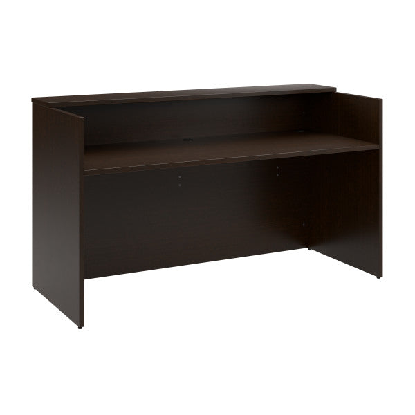 Shop Bush Furniture for you Arrive 72W x 30D Reception Desk with Shelf 02 AVD172MRK  color mocha cherry