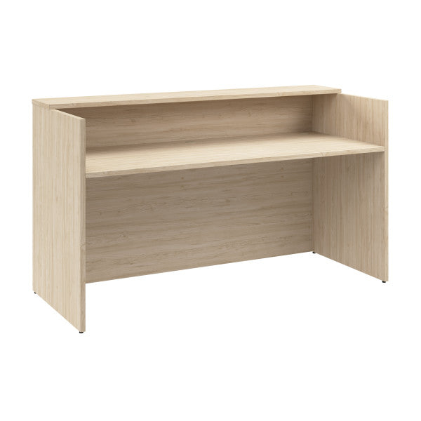 Shop Bush Furniture for you Arrive 72W x 30D Reception Desk with Shelf 02 AVD172NEK  color natural elm