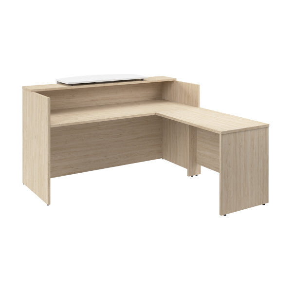 Shop Bush Furniture for you Arrive 72W x 72D L Shaped Reception Desk with Counter 02 ARV009NE  color natural elm