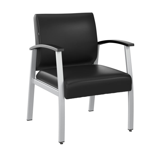 Shop Bush Furniture for you Arrive Waiting Room Guest Chair with Arms 02 CH3901BVL-03  color black vinyl