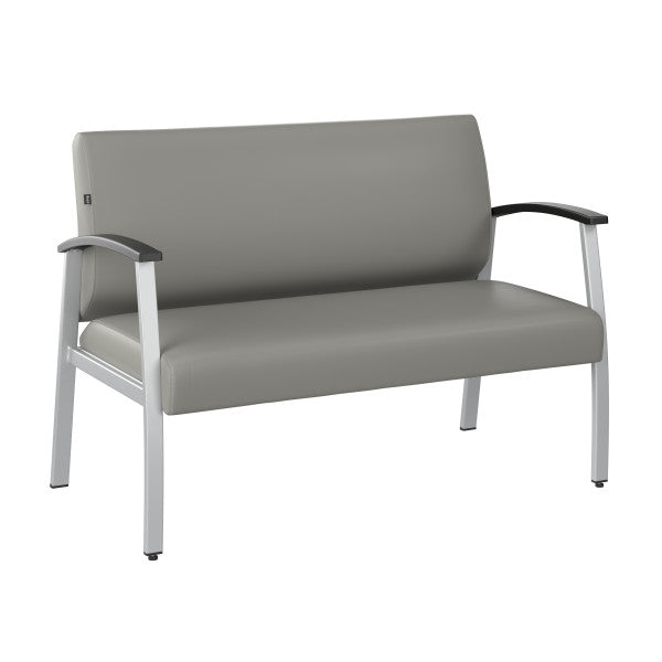 Shop Bush Furniture for you Arrive Waiting Room Loveseat with Arms 02 CH3903GVL-03  color light gray vinyl