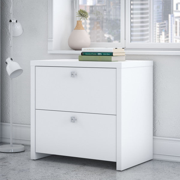 Shop Bush Furniture for you Echo 2 Drawer Lateral File Cabinet 01 KI60102-03  color pure white