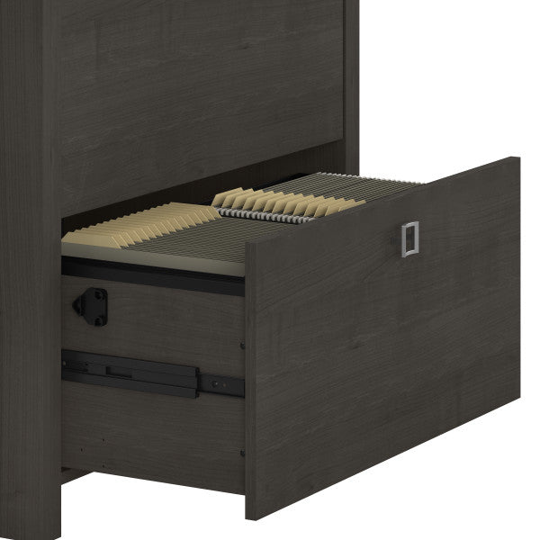 Shop Bush Furniture for you Echo 2 Drawer Lateral File Cabinet 07 KI60302-03  color charcoal maple