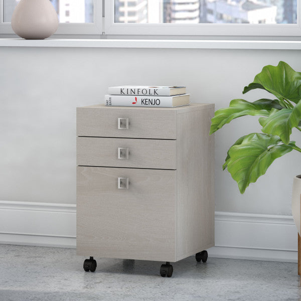 Shop Bush Furniture for you Echo 3 Drawer Mobile File Cabinet 01 KI60201-03  color gray sand