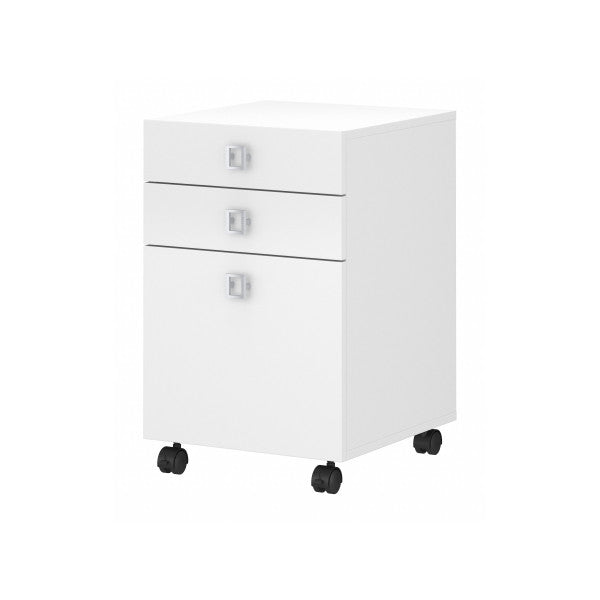 Shop Bush Furniture for you Echo 3 Drawer Mobile File Cabinet 02 KI60101-03  color pure white