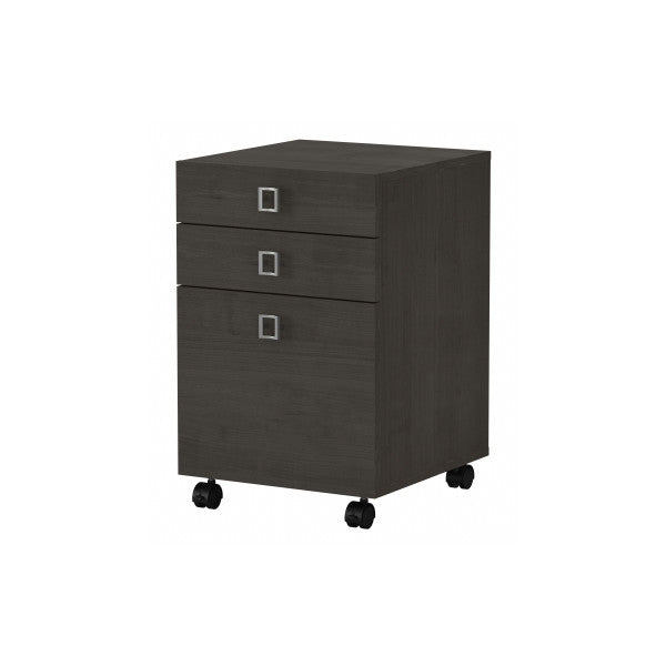 Shop Bush Furniture for you Echo 3 Drawer Mobile File Cabinet 02 KI60301-03  color charcoal maple