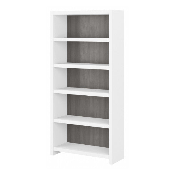 Shop Bush Furniture for you Echo 5 Shelf Bookcase 02 KI60504-03  color pure white modern gray