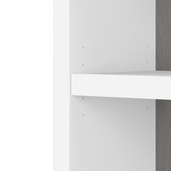 Shop Bush Furniture for you Echo 5 Shelf Bookcase 08 KI60504-03  color pure white modern gray