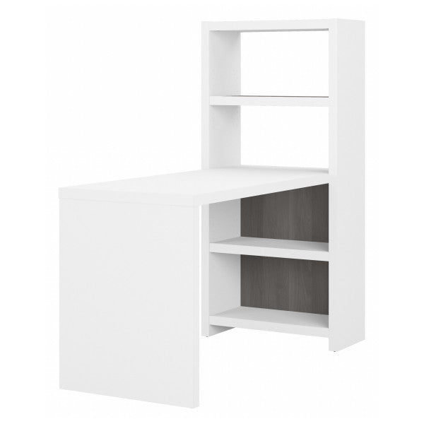 Shop Bush Furniture for you Echo 56W Bookcase Desk 02 KI60507-03  color pure white modern gray