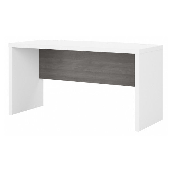 Shop Bush Furniture for you Echo 60W Bow Front Desk 02 KI60505-03  color pure white modern gray