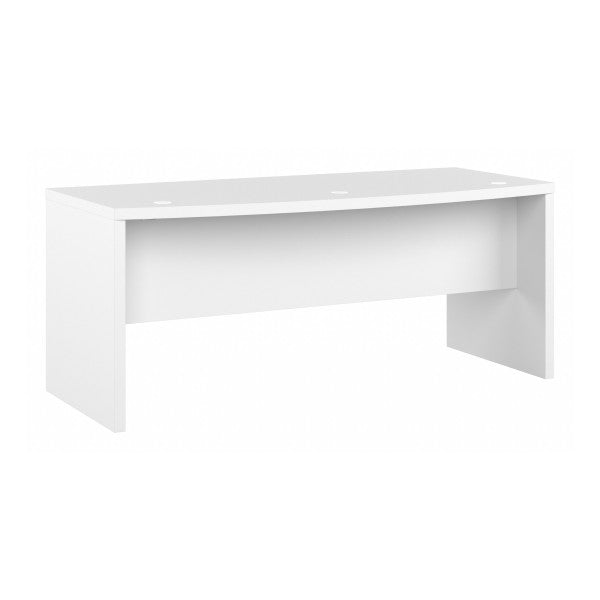 Shop Bush Furniture for you Echo 72W Bow Front Desk 02 KI60109-03  color pure white