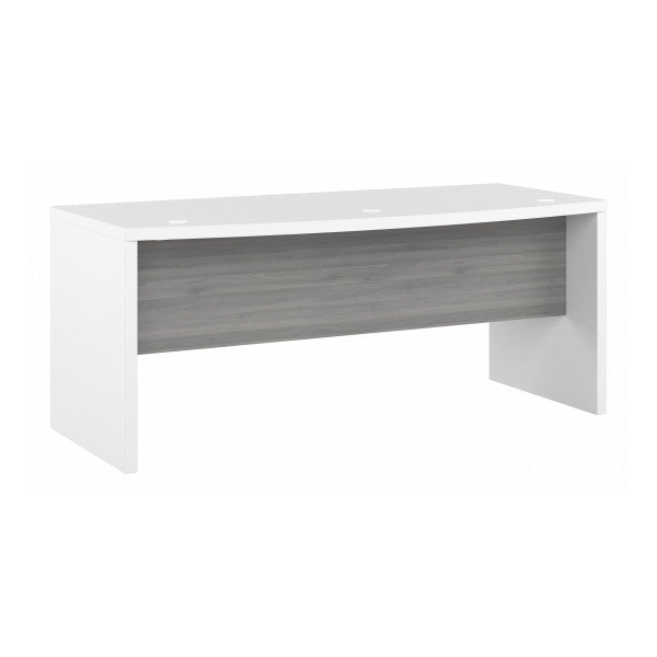 Shop Bush Furniture for you Echo 72W Bow Front Desk 02 KI60509-03  color pure white modern gray