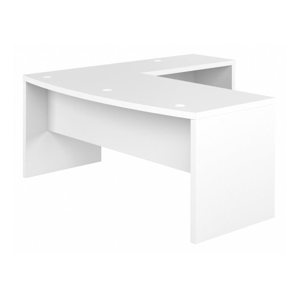 Shop Bush Furniture for you Echo 72W Bow Front L Shaped Desk 02 ECH053PW  color pure white