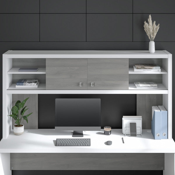 Shop Bush Furniture for you Echo 72W Desk Hutch 01 KI60511-03  color pure white modern gray