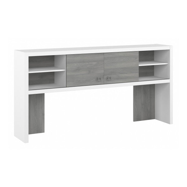 Shop Bush Furniture for you Echo 72W Desk Hutch 02 KI60511-03  color pure white modern gray