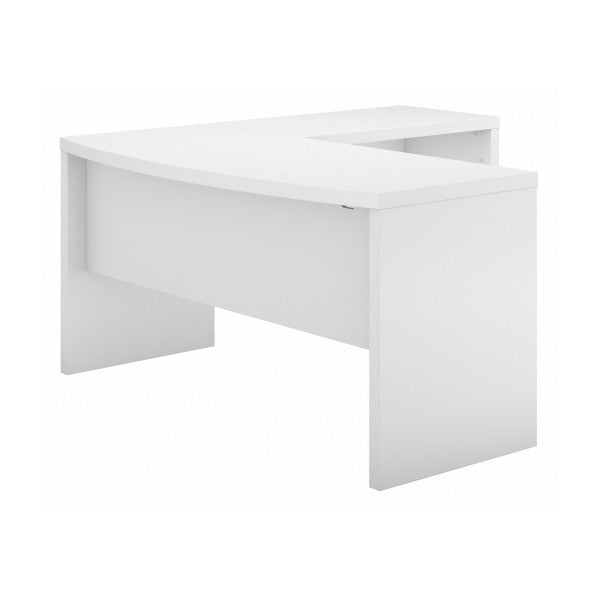 Shop Bush Furniture for you Echo L Shaped Bow Front Desk 02 ECH025PW  color pure white