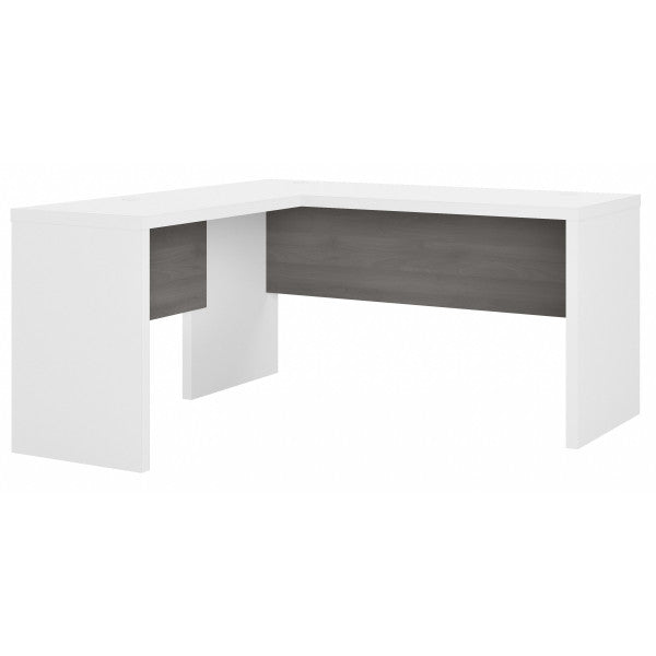 Shop Bush Furniture for you Echo L Shaped Desk 02 ECH026WHMG  color pure white modern gray