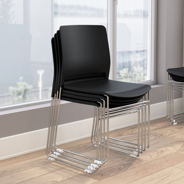 Shop Bush Furniture for you Envision Stackable Chairs - Set of 2 05 CH4003BLP-03  color black