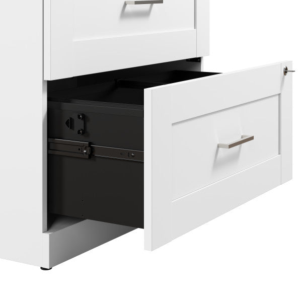 Shop Bush Furniture for you Hampton Heights 30W 2 Drawer Lateral File Cabinet 07 HHF130WH  color white