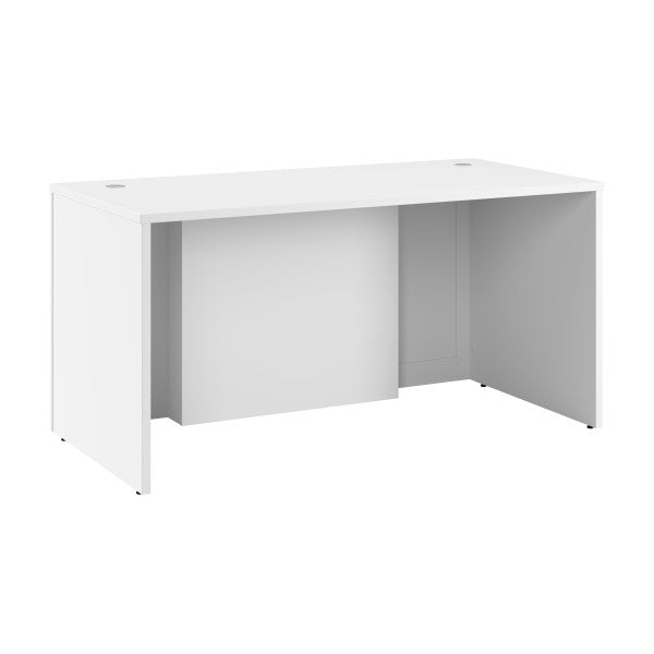 Shop Bush Furniture for you Hampton Heights 60W x 30D Executive Desk 02 HHD160WH  color white