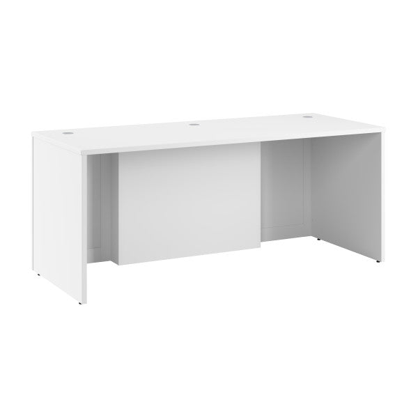 Shop Bush Furniture for you Hampton Heights 72W x 30D Executive Desk 02 HHD172WHK  color white