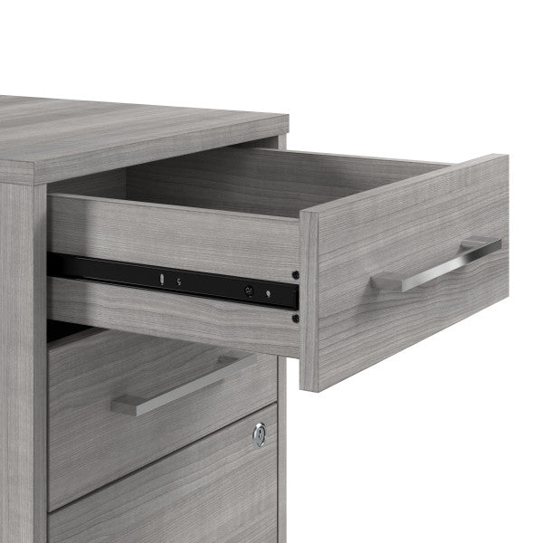 Shop Bush Furniture for you Hustle 3 Drawer Mobile File Cabinet 07 HUF116PG  color platinum gray