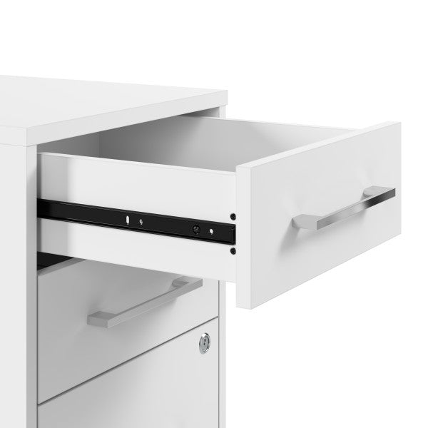 Shop Bush Furniture for you Hustle 3 Drawer Mobile File Cabinet 07 HUF116WH  color white