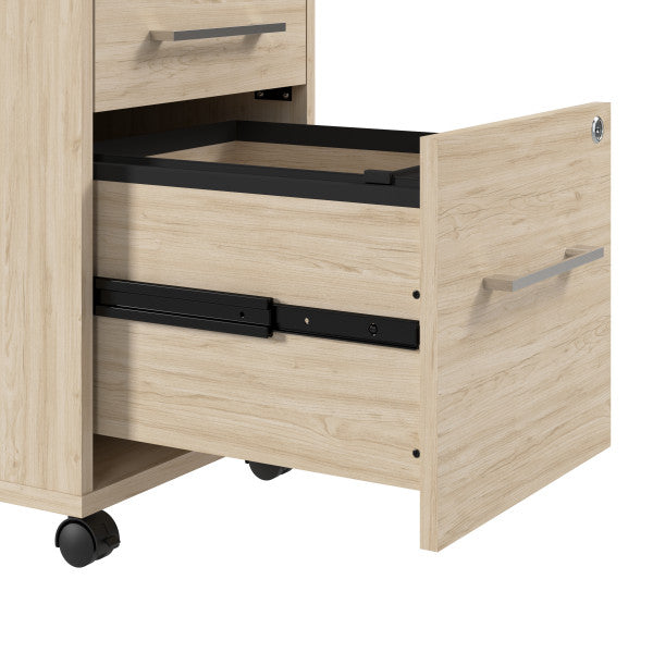 Shop Bush Furniture for you Hustle 3 Drawer Mobile File Cabinet 08 HUF116NE  color natural elm