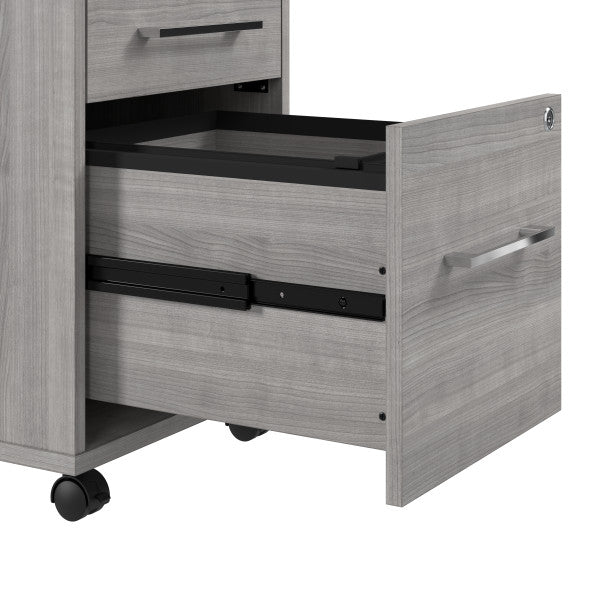 Shop Bush Furniture for you Hustle 3 Drawer Mobile File Cabinet 08 HUF116PG  color platinum gray