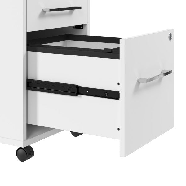 Shop Bush Furniture for you Hustle 3 Drawer Mobile File Cabinet 08 HUF116WH  color white