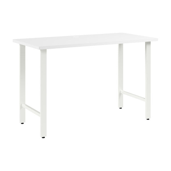 Shop Bush Furniture for you Hustle 48W x 24D Computer Desk with Metal Legs 02 HUD148WH  color white