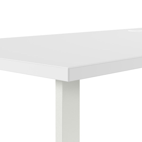 Shop Bush Furniture for you Hustle 48W x 24D Computer Desk with Metal Legs 08 HUD148WH  color white