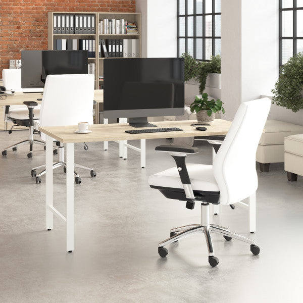 Shop Bush Furniture for you Hustle 60W x 30D Computer Desk with Metal Legs 01 HUD160NE  color natural elm