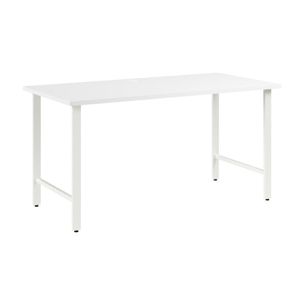 Shop Bush Furniture for you Hustle 60W x 30D Computer Desk with Metal Legs 02 HUD160WH  color white