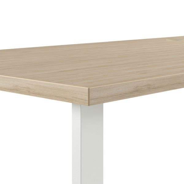 Shop Bush Furniture for you Hustle 60W x 30D Computer Desk with Metal Legs 08 HUD160NE  color natural elm