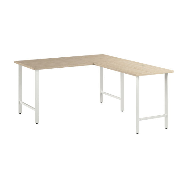 Shop Bush Furniture for you Hustle 60W x 30D L Shaped Computer Desk with Metal Legs 02 HUS003NE  color natural elm