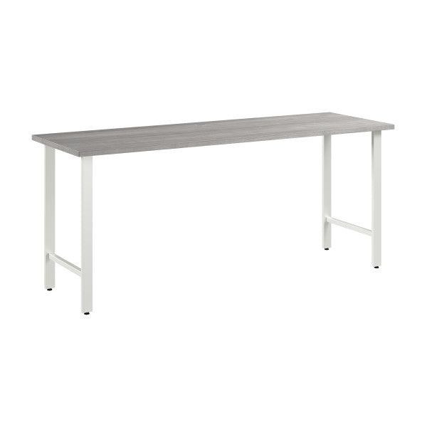 Shop Bush Furniture for you Hustle 72W x 24D Computer Desk with Metal Legs 02 HUD172PG  color platinum gray