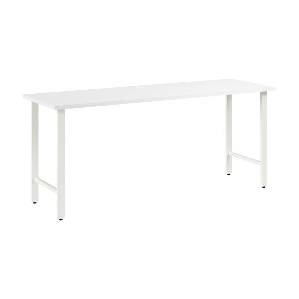 Shop Bush Furniture for you Hustle 72W x 24D Computer Desk with Metal Legs 02 HUD172WH  color white