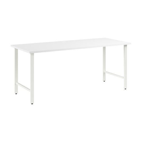 Shop Bush Furniture for you Hustle 72W x 30D Computer Desk with Metal Legs 02 HUD272WH  color white